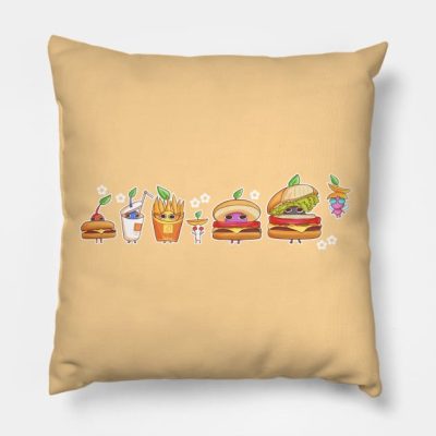 Burger Pikmin Throw Pillow Official Pikmin Merch