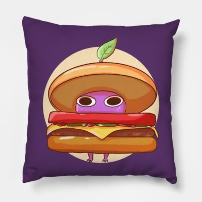 Purple Burger Pikmin Throw Pillow Official Pikmin Merch