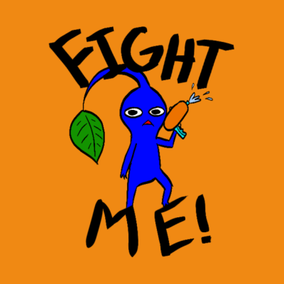 Fight Me Blue Pikmin Throw Pillow Official Pikmin Merch