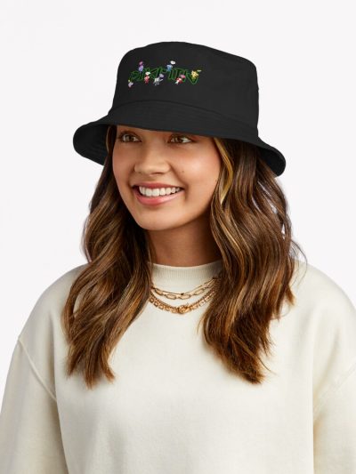 Pikmin Family Fun (On Grey) Bucket Hat Official Pikmin Merch