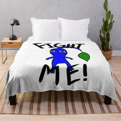 Fight Me! (Blue Pikmin) Throw Blanket Official Pikmin Merch