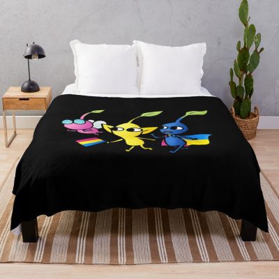 Pride Pikmin Pansexual Throw Blanket Official Pikmin Merch