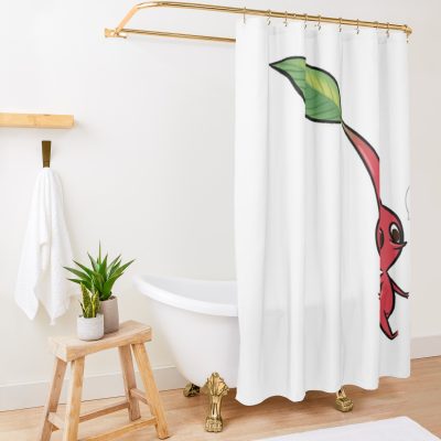Happy Red Pikmin Shower Curtain Official Pikmin Merch