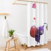 Purple & White Pikmin Shower Curtain Official Pikmin Merch
