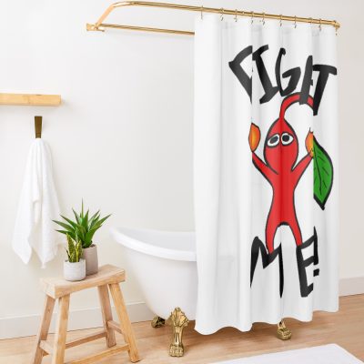 Fight Me! (Red Pikmin) Shower Curtain Official Pikmin Merch