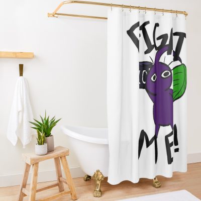 Fight Me! (Purple Pikmin) Shower Curtain Official Pikmin Merch