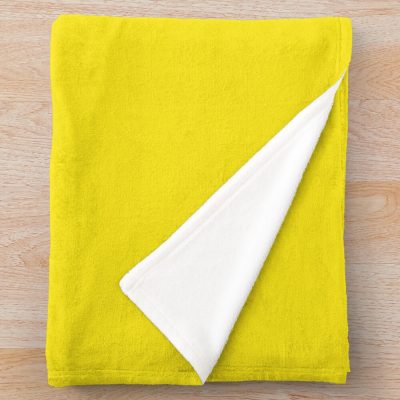 Yellow Pikmin Face Throw Blanket Official Cow Anime Merch